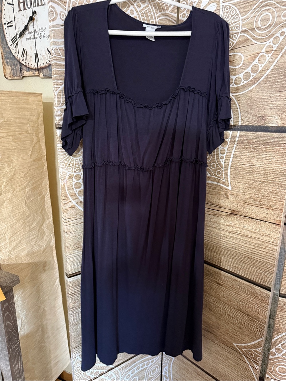 Women's Navy Midi Dress - Unbranded